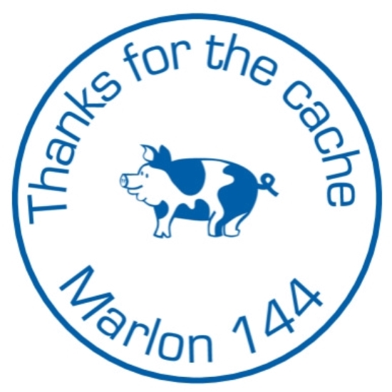 Adressstempel mit Rahmen