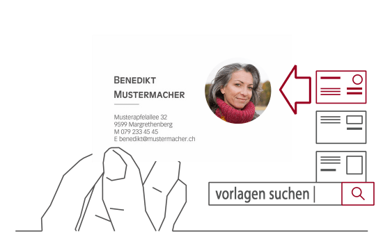 Visitenkarten 1-seitig mit Vorlagen für Business und Privat