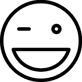 Fröhliches Zwinkern