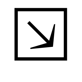 Pfeil quadratisch 108