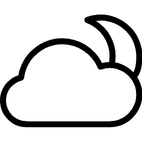 Bewölkte Nacht