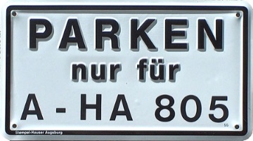 Individuelle Parkplatzbeschriftung P3 (1088)