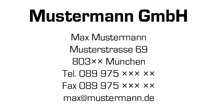 Adressstempel ohne Rahmen   – online gestalten und bestellen 