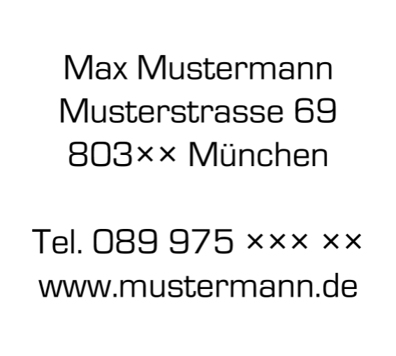 Holzstempel 100×90 mm: Vorlage 1055